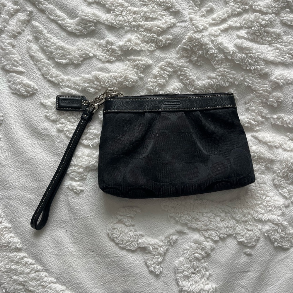 Coach Black Wristlet Clutch
